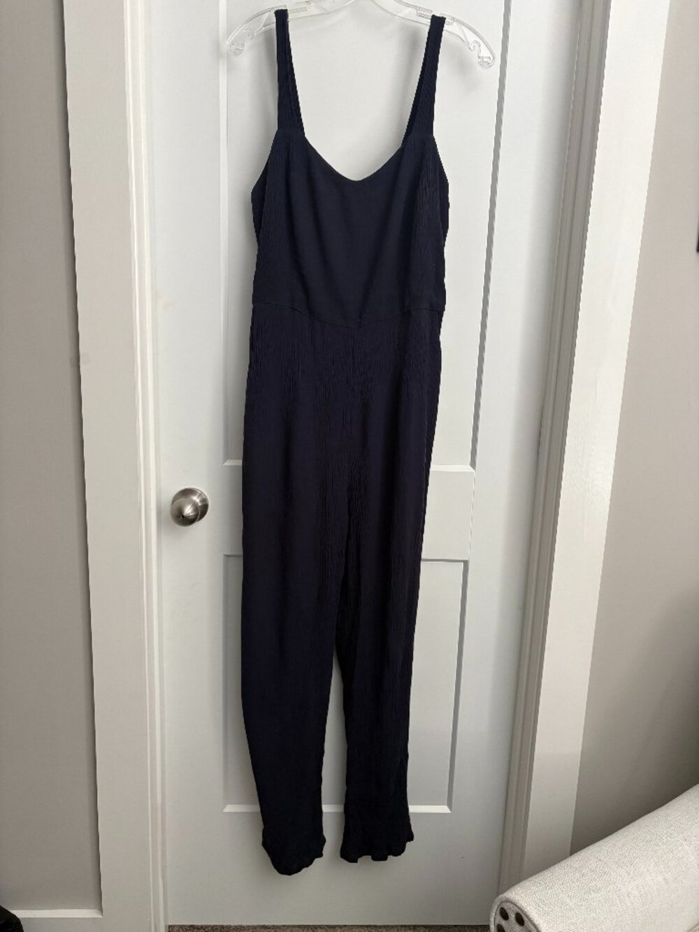 Market & Spruce Navy Blue Sleeveless Jumpsuit – Large - Pre-owned